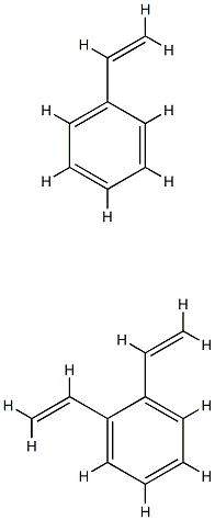 에테닐벤젠과 결합한 다이에틸벤젠 중합체, 브롬화됨 구조식 이미지