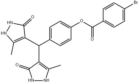 4-[bis(5-hydroxy-3-methyl-1H-pyrazol-4-yl)methyl]phenyl 4-bromobenzoate Structure