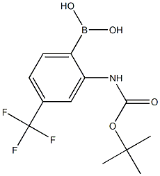 2-(tert-butoxycarbonylamino)-4-(trifluoromethyl)phenylboronic acid 구조식 이미지