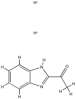 Ethanone,  1-(1H-benzimidazol-2-yl)-,  conjugate  acid  (1:2) Structure