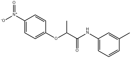 N-(3-methylphenyl)-2-(4-nitrophenoxy)propanamide 구조식 이미지
