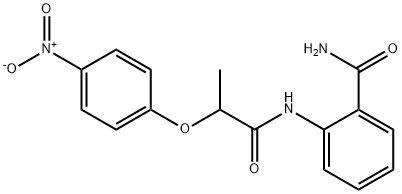 2-{[2-(4-nitrophenoxy)propanoyl]amino}benzamide Structure