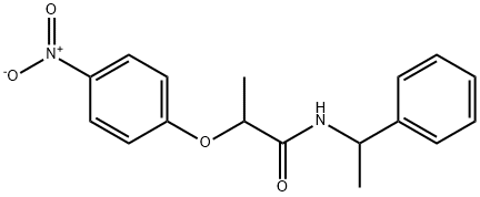 2-(4-nitrophenoxy)-N-(1-phenylethyl)propanamide Structure