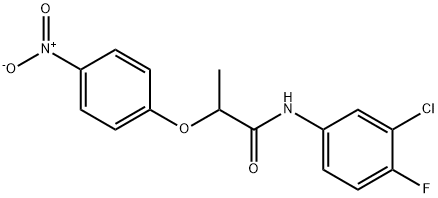 N-(3-chloro-4-fluorophenyl)-2-(4-nitrophenoxy)propanamide Structure