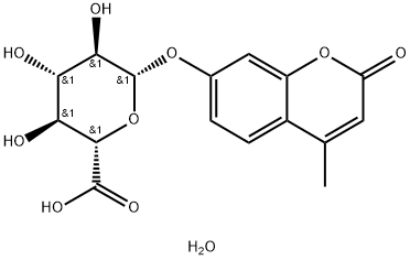 4-Methylumbelliferyl-beta-D-glucuronid Hydrat 4-Methylumbelliferyl-beta-D-glucuronide Hydrate Structure