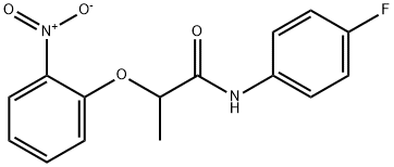 N-(4-fluorophenyl)-2-(2-nitrophenoxy)propanamide 구조식 이미지