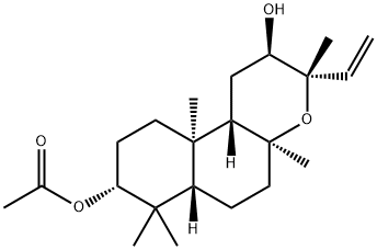 (2R,6aβ,10bβ)-8α-Acetyloxy-3α-ethenyldodecahydro-3,4aα,7,7,10aα-pentamethyl-1H-naphtho[2,1-b]pyran-2β-ol 구조식 이미지