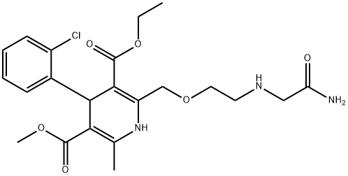 2-[[2-(Carbamoylmethylamino)ethoxy]methyl]-4-(2-chlorophenyl)-1,4-dihydro-6-methylpyridine-3,5-dicarboxylic acid 3-ethyl 5-methyl ester Structure