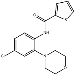 N-[4-chloro-2-(4-morpholinyl)phenyl]-2-thiophenecarboxamide 구조식 이미지