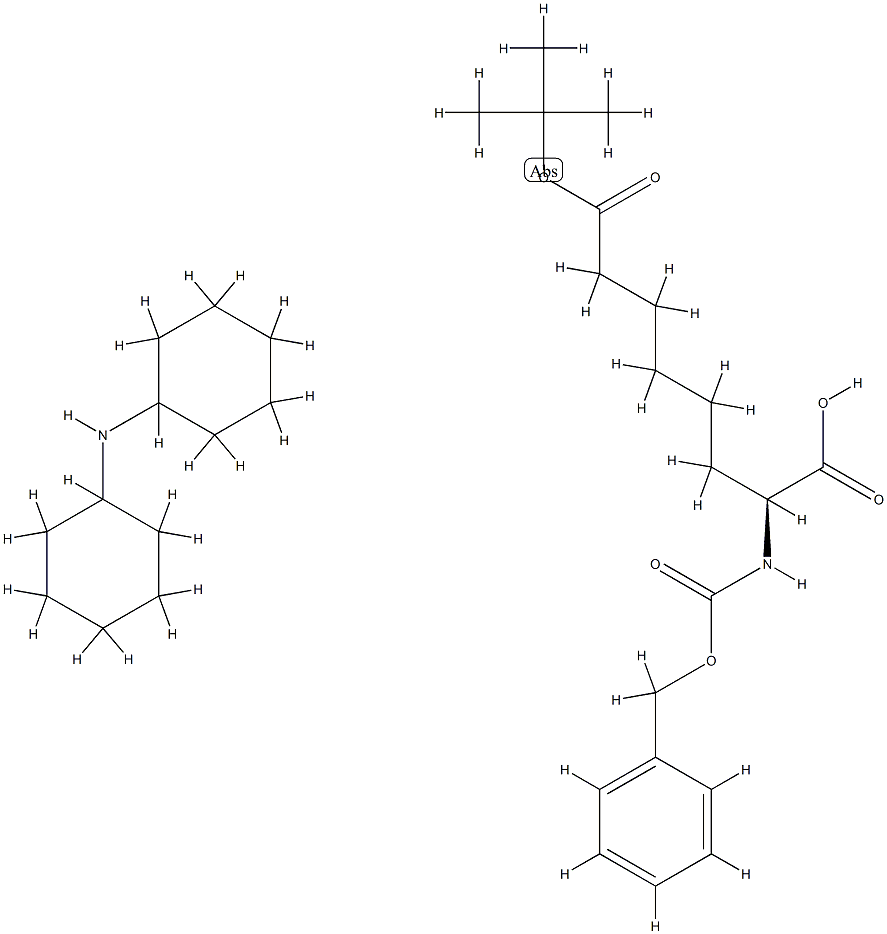 N-cyclohexylcyclohexanamine:(2S)-8-[(2-methylpropan-2-yl)oxy]-8-oxo-2-(phenylmethoxycarbonylamino)octanoic acid Structure