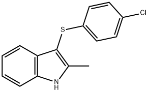 3-(4-chlorophenylthio)-2-methyl-1H-indole 구조식 이미지