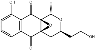 (1S)-3,4-Dihydro-3β-(2-hydroxyethyl)-9-hydroxy-1α-methyl-4aβ,10aβ-epoxy-1H-naphtho[2,3-c]pyran-5,10-dione Structure