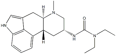 N-(6-메틸에르골린-8β-일)-N',N'-디에틸우레아 구조식 이미지