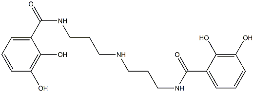 N(1),N(7)-bis(2,3-dihydroxybenzoyl)norspermidine Structure