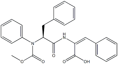 benzyloxycarbonyl-phenylalanyl-dehydrophenylalanine Structure