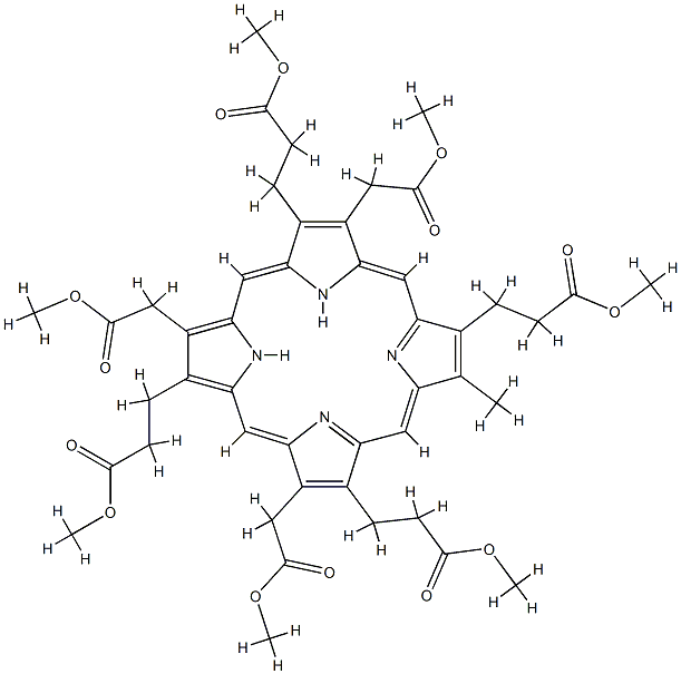 HEPTACARBOXYLPORPHYRIN I HEPTAMETHYL ESTER 구조식 이미지