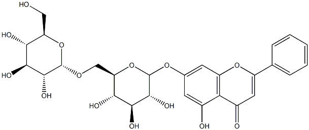 Chrysin 7-O-β-gentiobioside 구조식 이미지