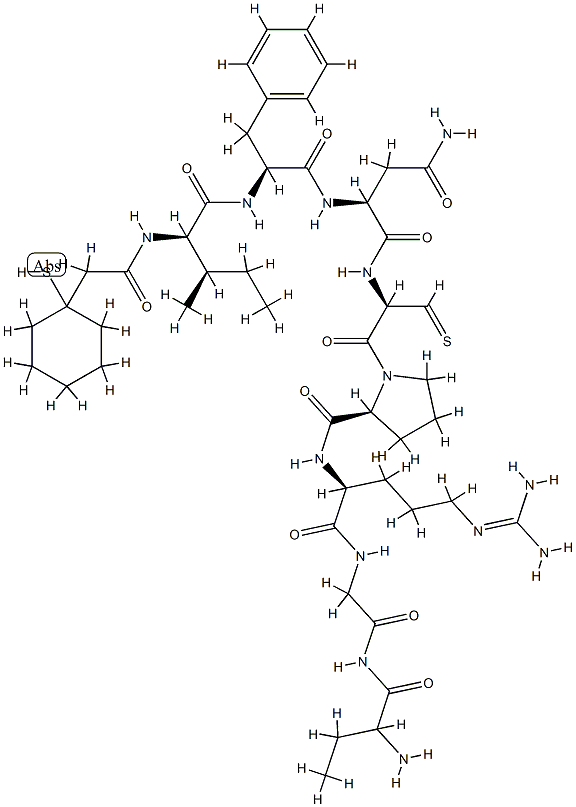 argipressin, beta-mercapto-beta,beta-cyclopentamethylenepropionic acid(1)-Ile(2)-Abu(4)- Structure