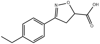 3-(4-ethylphenyl)-4,5-dihydro-1,2-oxazole-5-carboxylic acid 구조식 이미지
