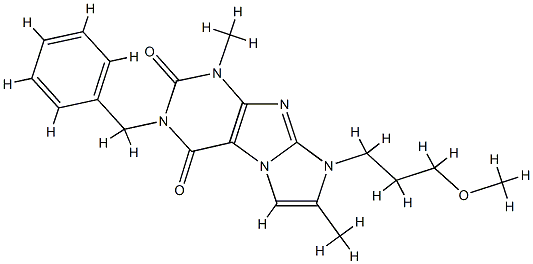 2-benzyl-6-(3-methoxypropyl)-4,7-dimethylpurino[7,8-a]imidazole-1,3-dione Structure