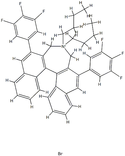 (R)-4,4-DIBUTYL-2,6-BIS(3,4,5-TRIFLUOROPHENYL)-4,5-DIHYDRO-3H-DINAPHTHO[7,6,1,2-CDE]AZEPINIUM BROMIDE Structure