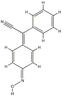 (4-Hydroxyimino-cyclohexa-2,5-dienylidene)-phenyl-acetonitrile 구조식 이미지