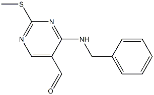 4-(Benzylamino)-2-(methylthio)pyrimidine-5-carbaldehyde Structure