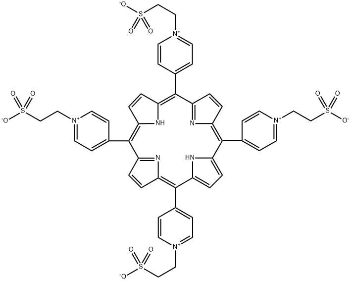 5,10,15,20-tetra(4-N-sulfoethylpyridinim)porphyrin Structure