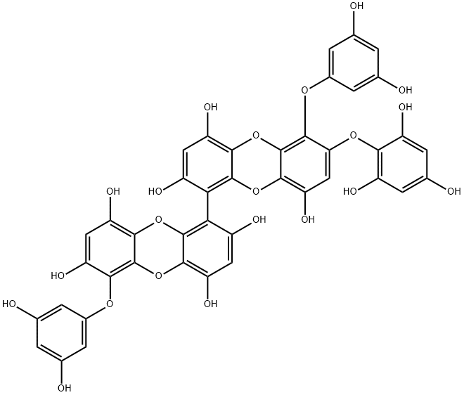 2-O-(2,4,6-trihydroxyphenyl)-6,6'-bieckol Structure