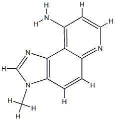 3H-Imidazo[4,5-f]quinolin-9-amine,3-methyl-(9CI) 구조식 이미지