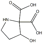 2,2-Pyrrolidinedicarboxylicacid,3-hydroxy-(7CI) Structure