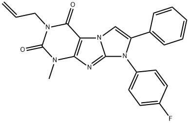 6-(4-fluorophenyl)-4-methyl-7-phenyl-2-prop-2-enylpurino[7,8-a]imidazole-1,3-dione Structure