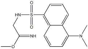 2-(5'-dimethylaminonaphthalene-1'-sulfonamido)methylimidic acid methyl ester Structure