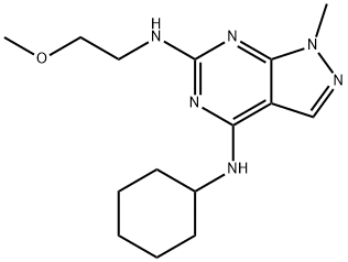 N~4~-cyclohexyl-N~6~-(2-methoxyethyl)-1-methyl-1H-pyrazolo[3,4-d]pyrimidine-4,6-diamine 구조식 이미지