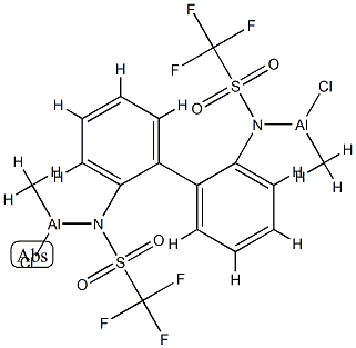 Aluminum,  [-mu--[[N,N-[1,1-biphenyl]-2,2-diylbis[trifluoromethanesulfonamidato-N]](2-)]]dichlorodimethyldi-  (9CI) Structure