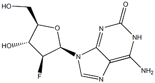 2-Hydroxy-2'-deoxy-2'-fluoro-beta-D-arabino adenosine Structure