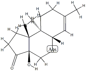 (3aS)-1,3a,4,5aα,8,9,9a,9b-Octahydro-3aα-hydroxy-7,9aβ,9bα-trimethylcyclopenta[c][1]benzopyran-3(2H)-one Structure