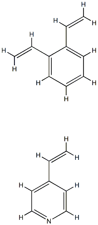 4-비닐피리딘-디비닐벤젠 공-중합체 구조식 이미지