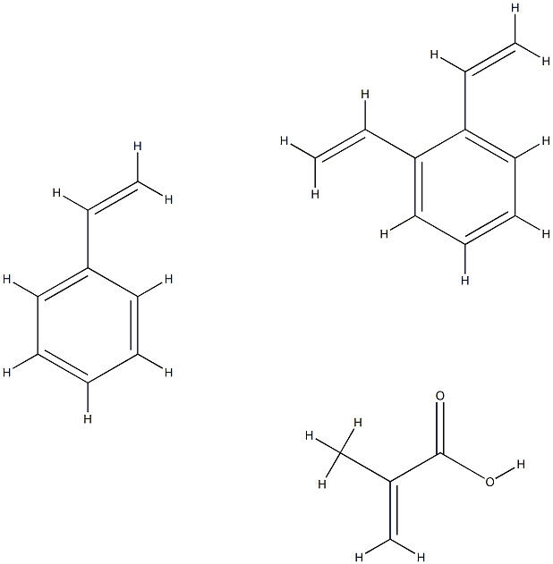 2-프로펜산,2-메틸-,디에테닐벤젠및에테닐벤젠중합체 구조식 이미지