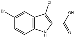 5-bromo-3-chloro-1H-indole-2-carboxylic acid 구조식 이미지