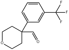 4-3-(Trifluoromethyl)phenylütetrahydro-2H-pyran-4-carboxaldehyde Structure