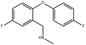 5-FLUORO-2-(4-FLUOROPHENOXY)-N-METHYLBENZYLAMINE Structure