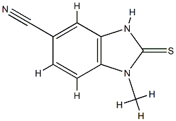 5-벤즈이미다졸카르보니트릴,2-메르캅토-1-메틸-(7CI) 구조식 이미지