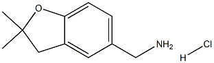 5-Benzofuranmethanamine, 2,3-dihydro-2,2-dimethyl-, hydrochloride (1:1) Structure