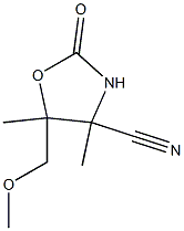 4-Oxazolidinecarbonitrile,5-(methoxymethyl)-4,5-dimethyl-2-oxo-(7CI) Structure