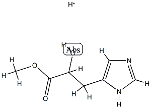 1H-이미다졸-5-프로판산,-알파-하이드록시-,공액산(1:1) 구조식 이미지