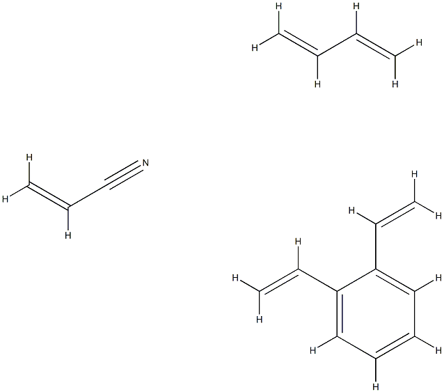2-프로펜니트릴,1,3-부타디엔및디테닐벤젠중합체 구조식 이미지