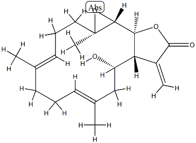 (1aR,4E,8E,11S,11aR,14aS,14bR)-2,3,6,7,10,11,11a,12,14a,14b-Decahydro-11-hydroxy-1a,5,9-trimethyl-12-methyleneoxireno[13,14]cyclotetradeca[1,2-b]furan-13(1aH)-one 구조식 이미지