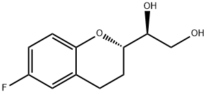 (1’S,2S)-2-(1’,2’-Dihydroxyethyl)-6-fluorochromane 구조식 이미지