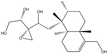 (2S,αS,α'R)-α-(Hydroxymethyl)-α'-[[(1R)-1,2,3,4,4a,7,8,8aα-octahydro-5-(hydroxymethyl)-1,2α,4aβ-trimethylnaphthalen-1α-yl]methyl]-2,2-oxiranedimethanol 구조식 이미지